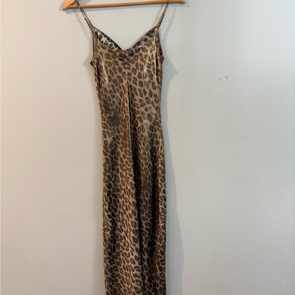 All Saints Karla Leo Leopard Print Slip dress Size XS - Picture 5 of 6